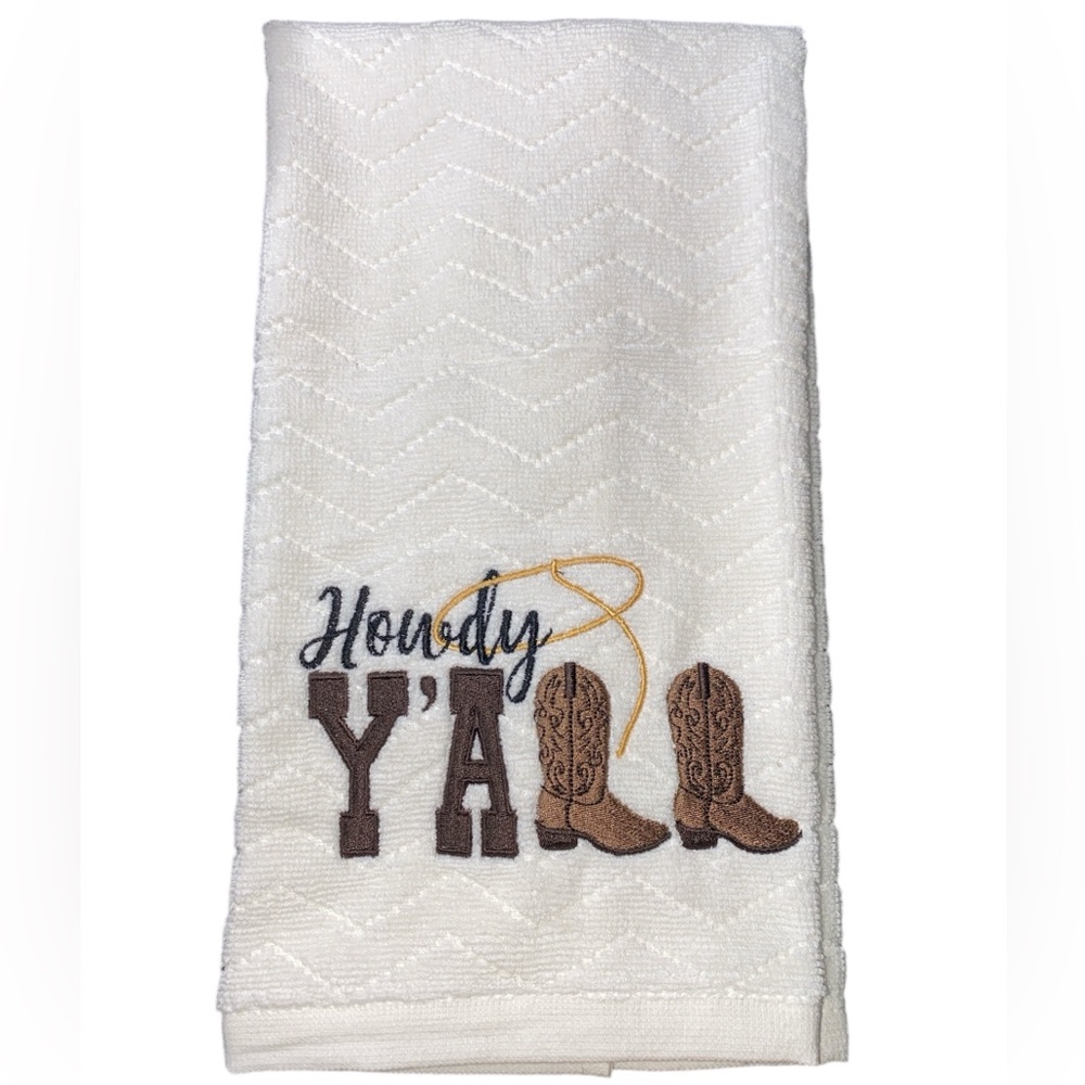 Kitchen embroidered towel “Howdy Yall”